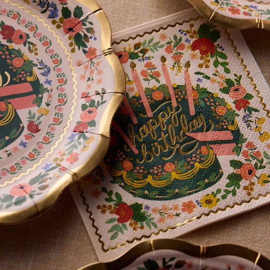 Floral Cake Celebration Plate