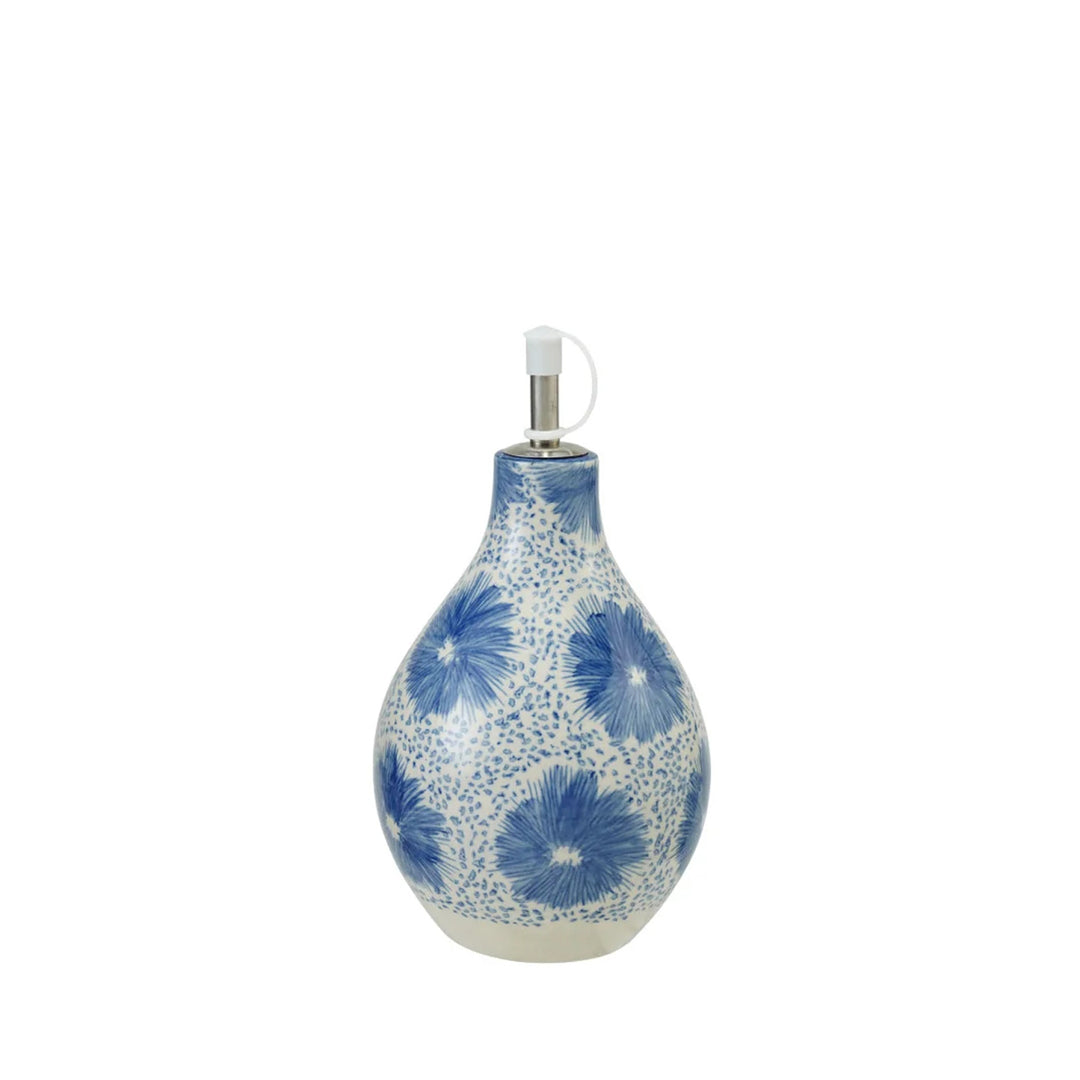 Floral Pattern Stoneware Cruet