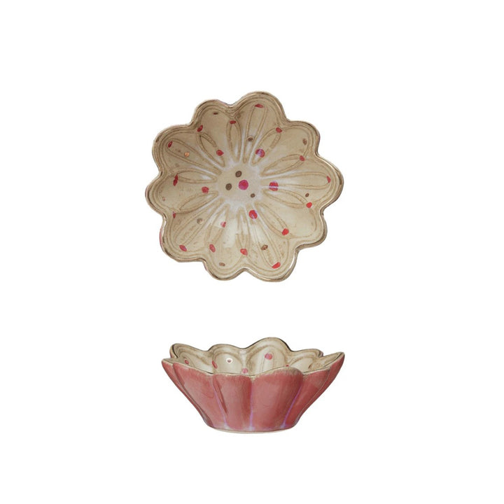 Floral Stoneware Dish