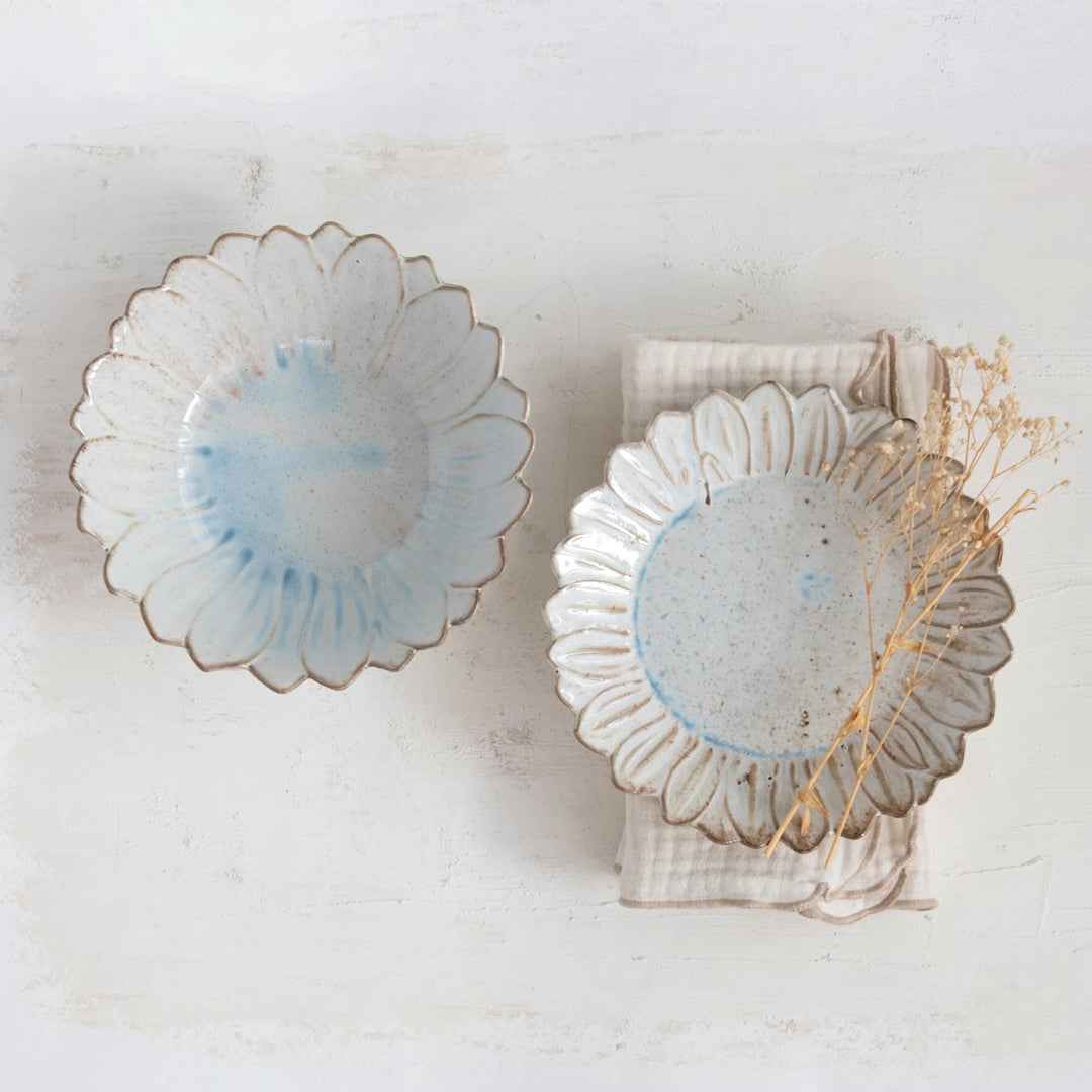 Flower Shaped Stoneware Bowl