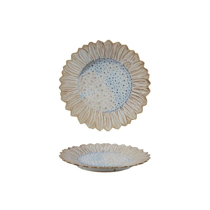 Flower Shaped Stoneware Plate