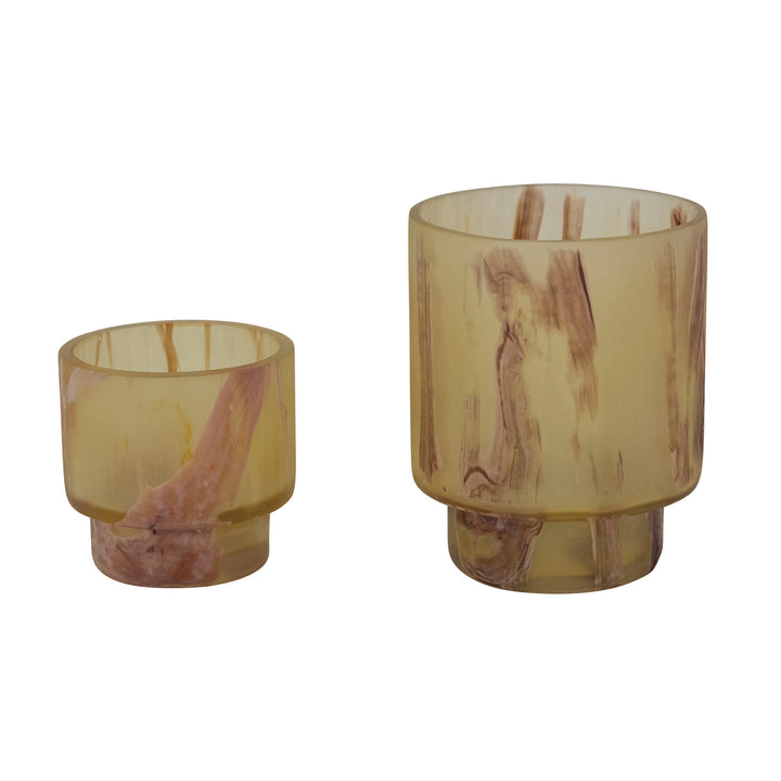 Footed Art Glass Votive