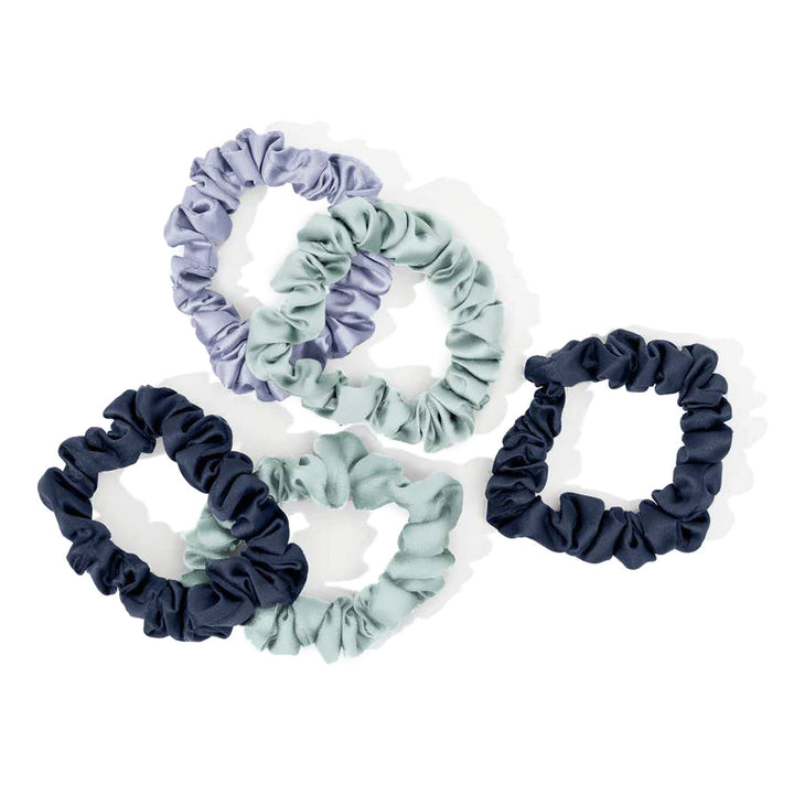 Garden Bouquet Satin Scrunchies, Set of 5