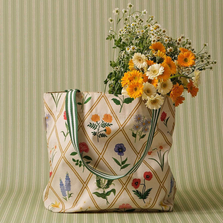 Garden Study East West Canvas Tote Bag