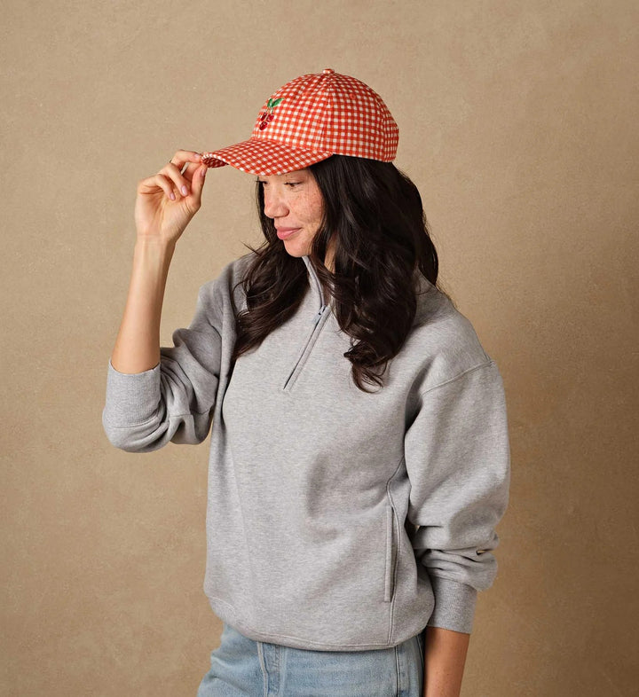 Gingham Cherries Baseball Cap