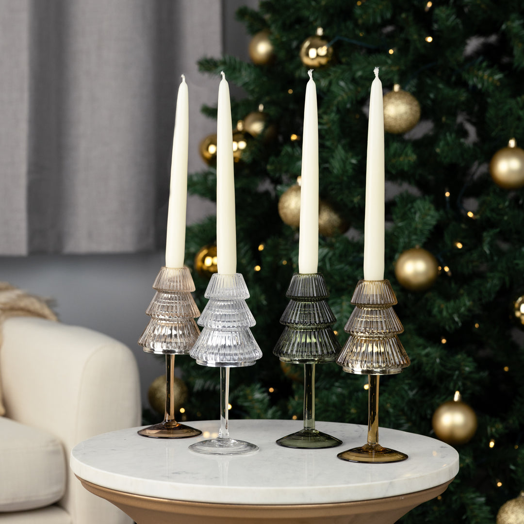 Glass Tree Taper Holder
