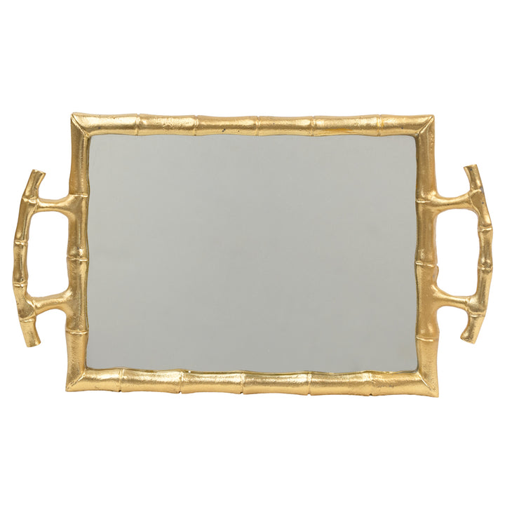 Gold Bamboo Mirror Tray