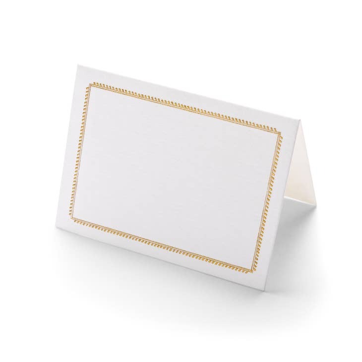 Gold Bordered Folding Placecard Set/8