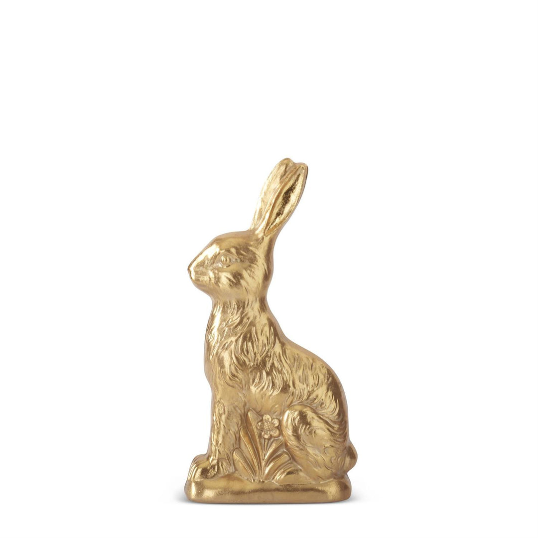 14" Gold Foil Resin Easter Bunny