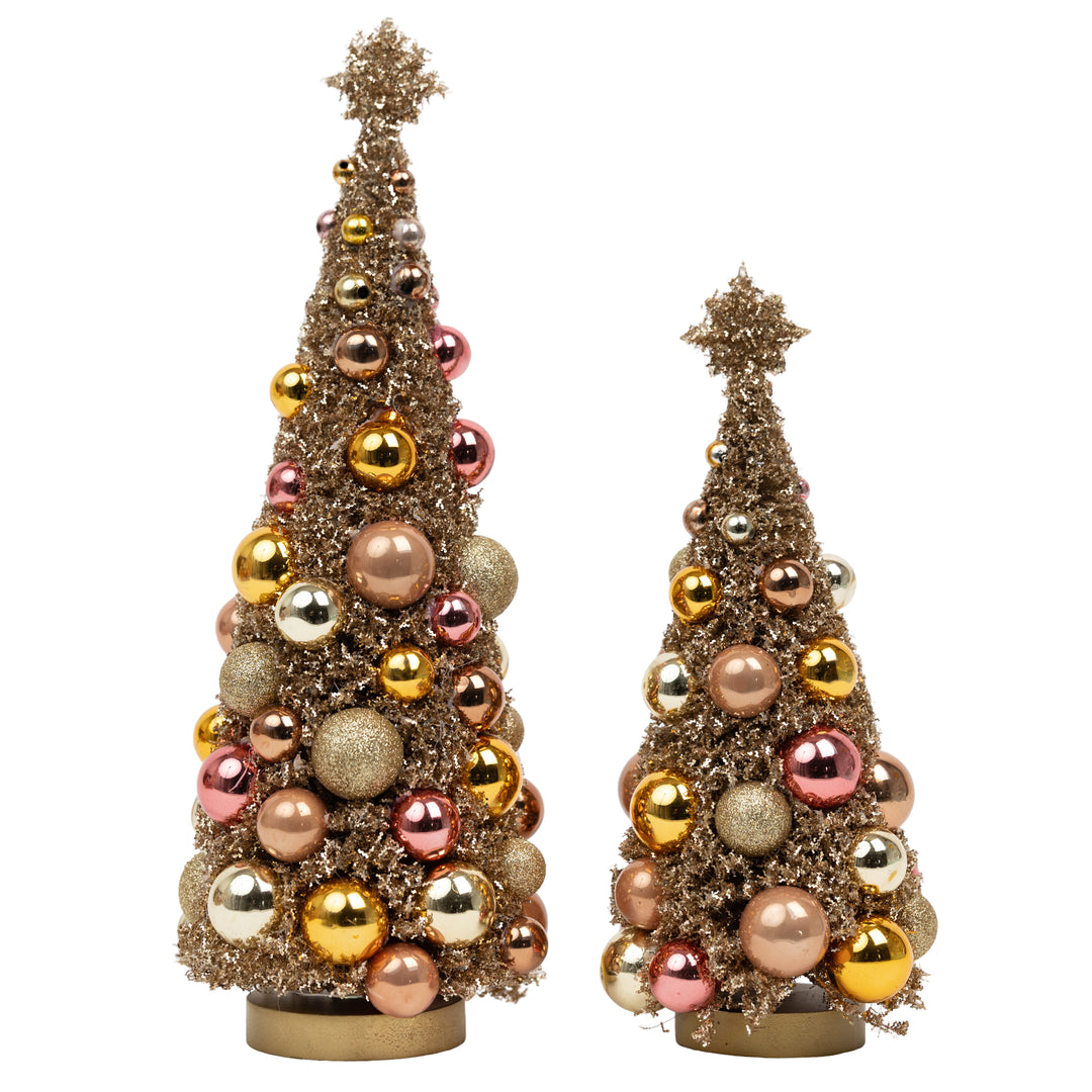 Gold Glitter Ornament Tree