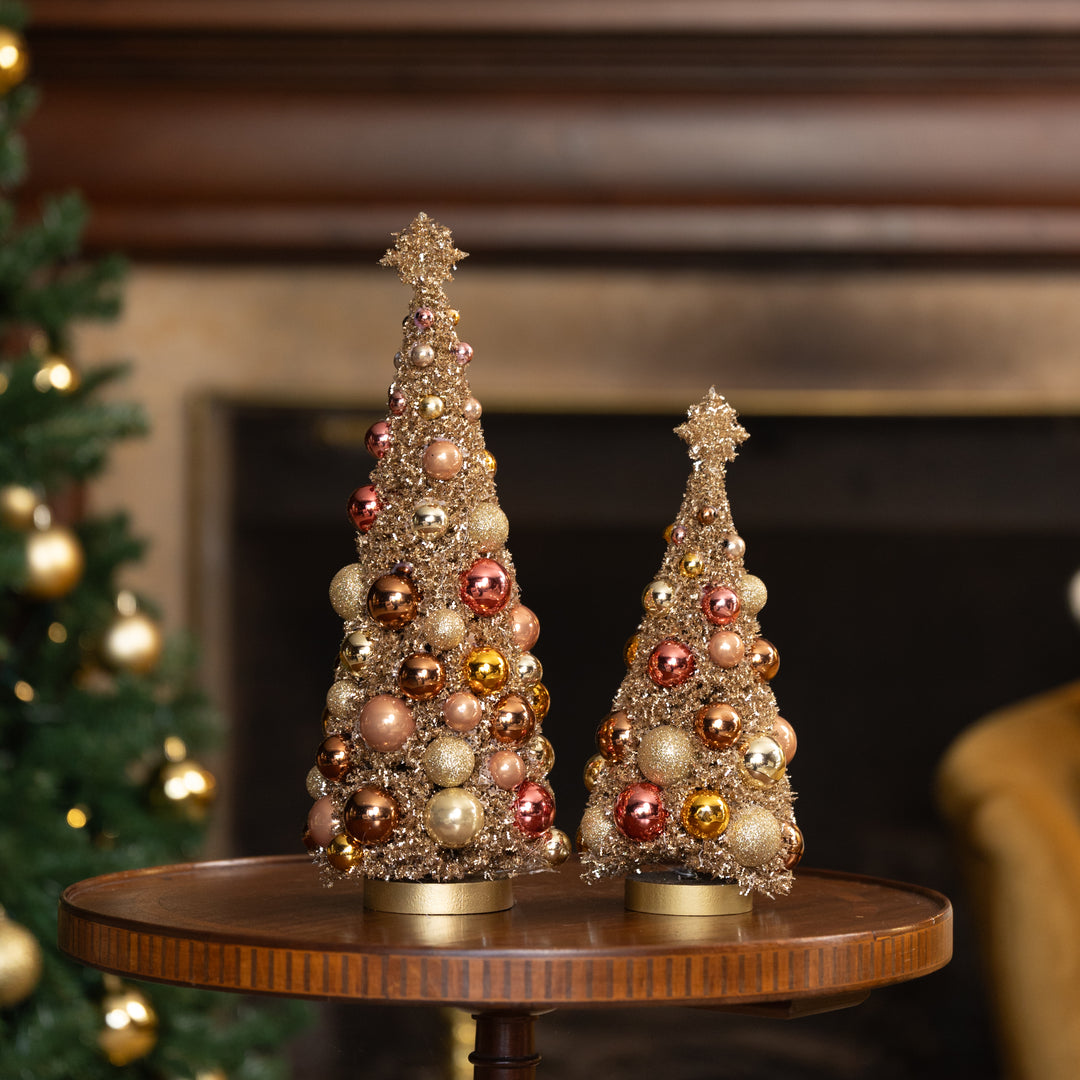 Gold Glitter Ornament Tree