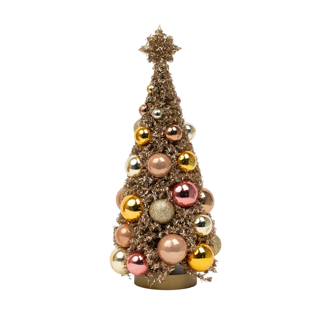 Gold Glitter Ornament Tree