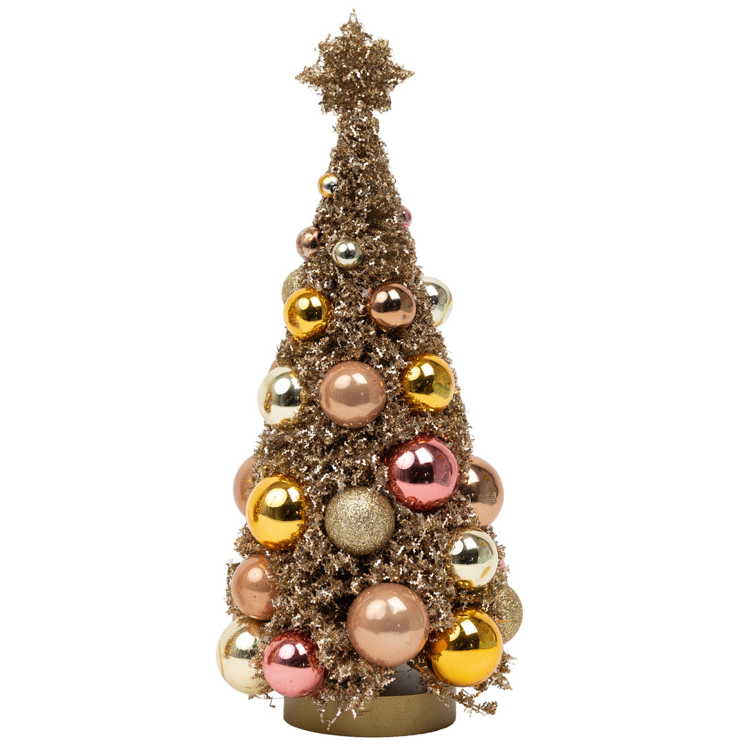 Gold Glitter Ornament Tree