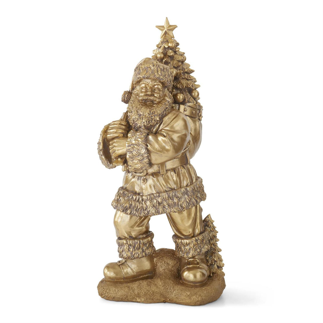 Gold Resin Santa