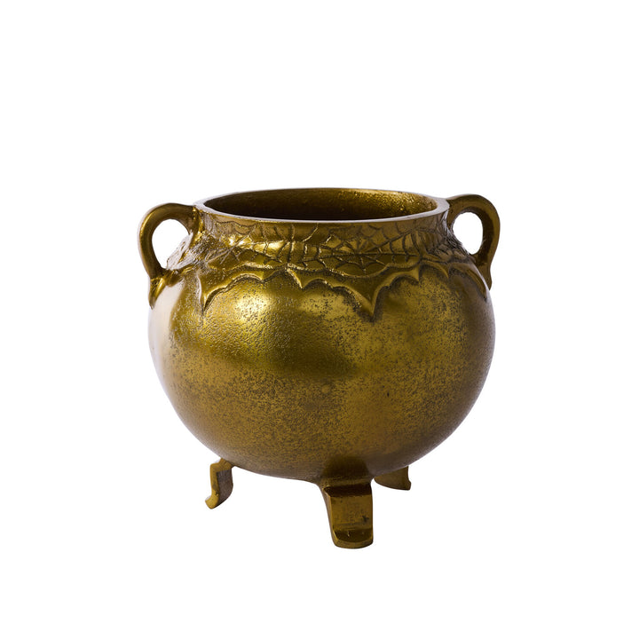 Gold Finish Metal Cauldron