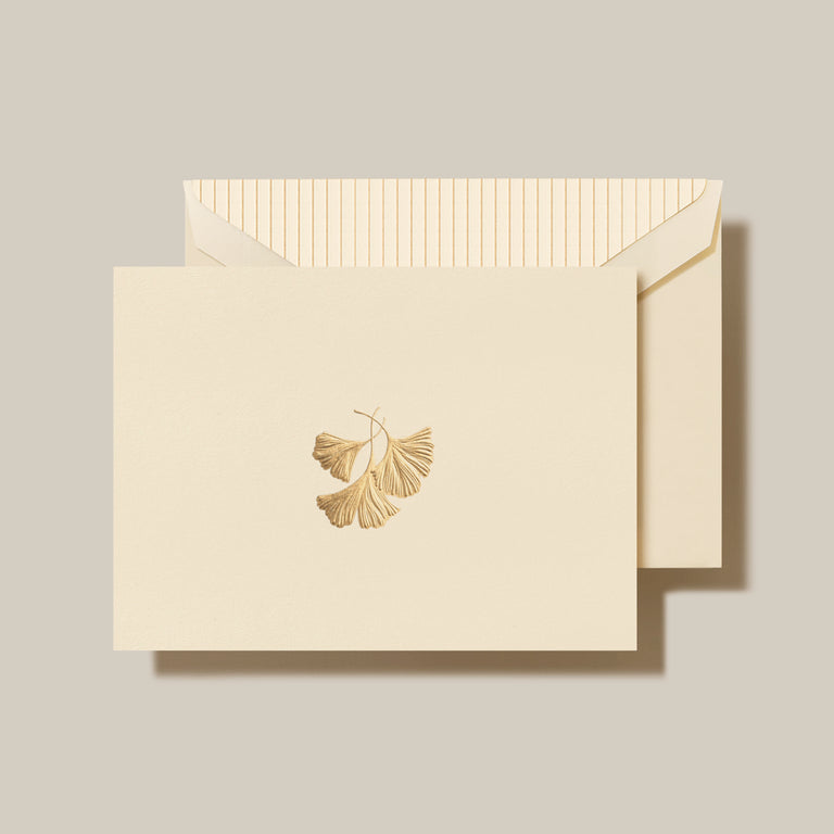 Gold Ginkgo Leaf Note Set