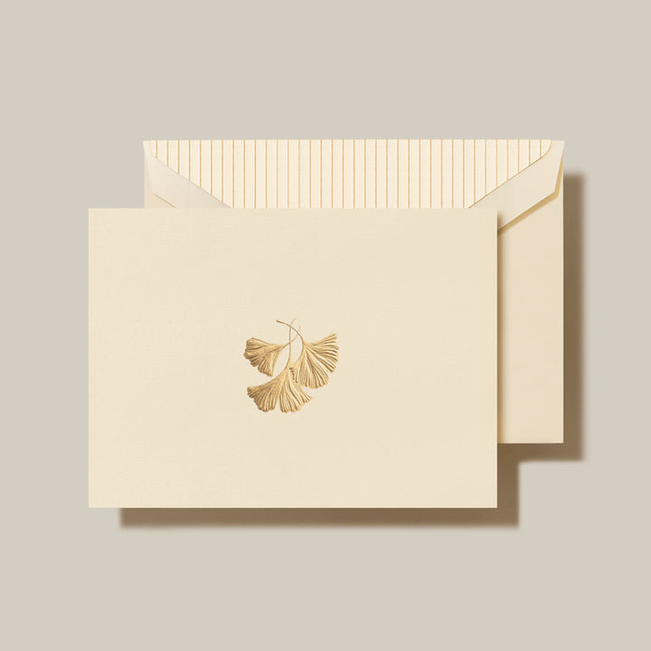 Gold Ginkgo Leaf Note Set