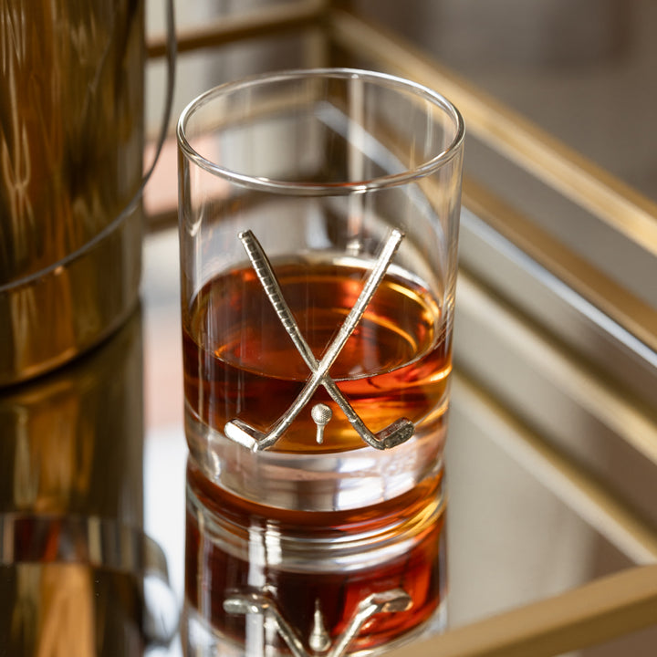 Golf Club Double Old Fashion Glass