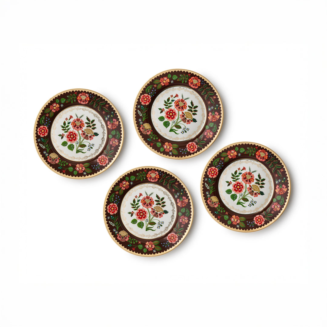 Gracie Porcelain Dessert Plate, Set of 4
