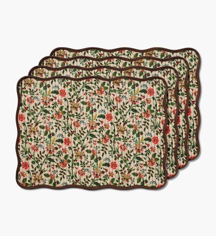 Gracie Quilted Cotton Placemats, Set of 4