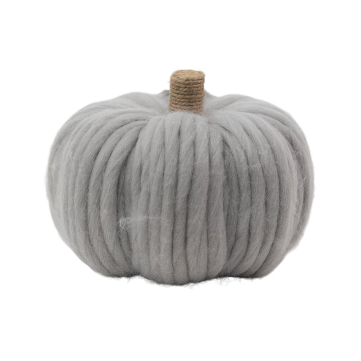 Gray Chunky Knit Pumpkin