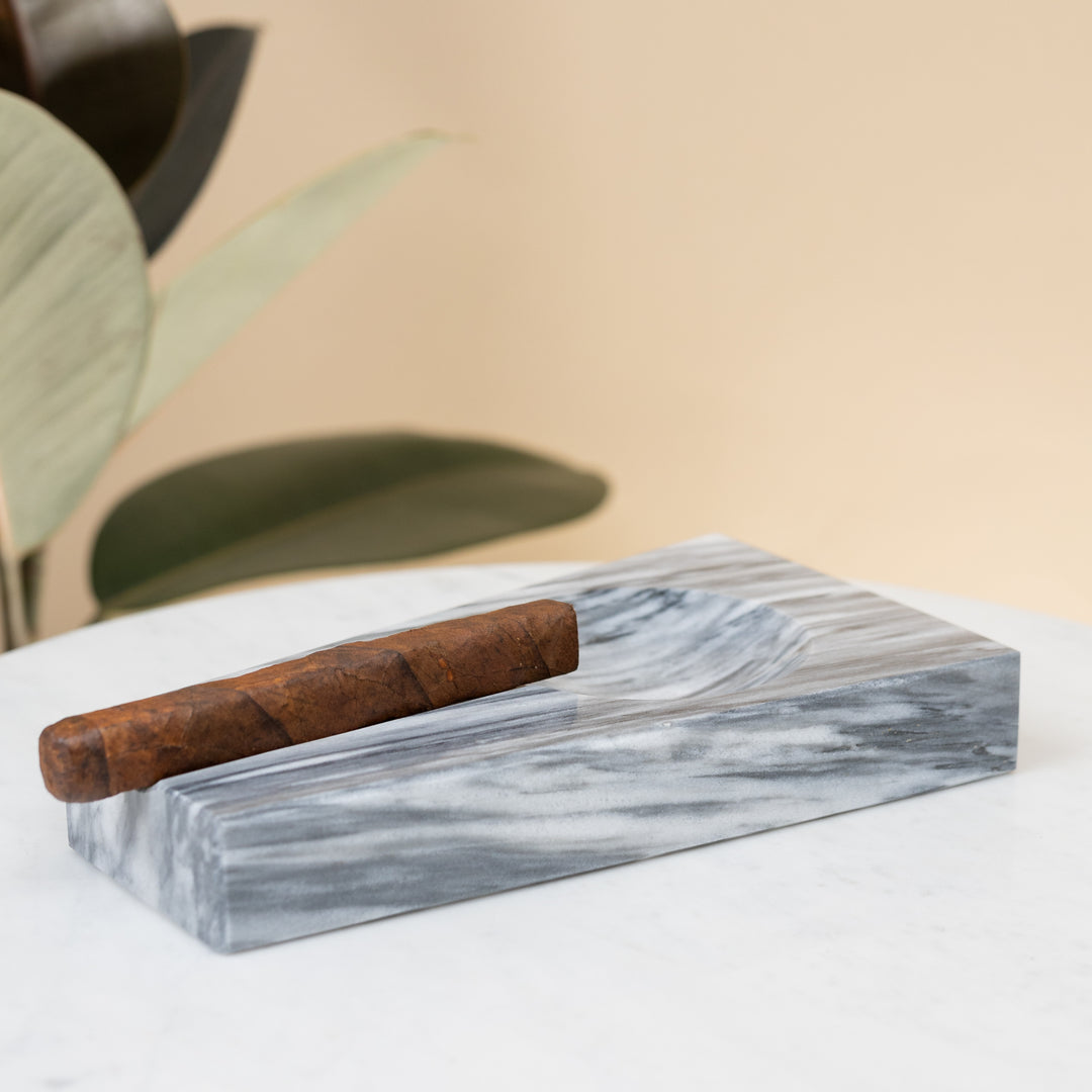 Gray Marble Cigar Ashtray