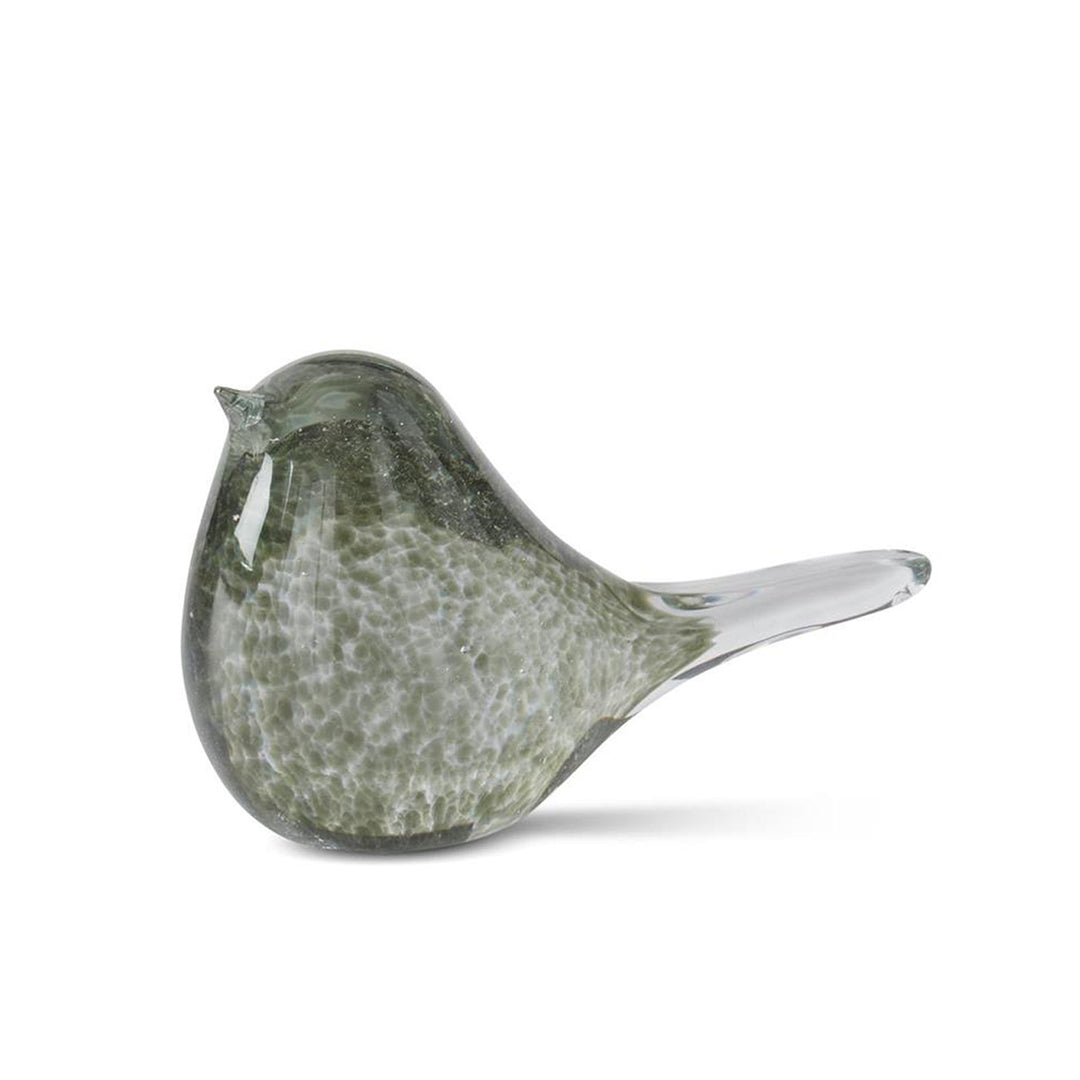 Green Speckle Glass Bird