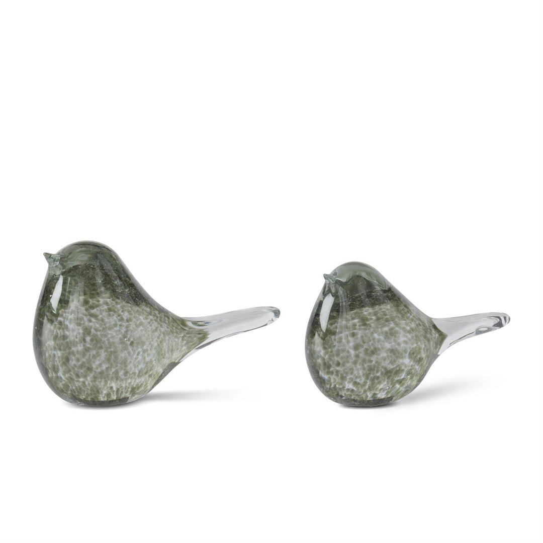 Green Speckle Glass Bird