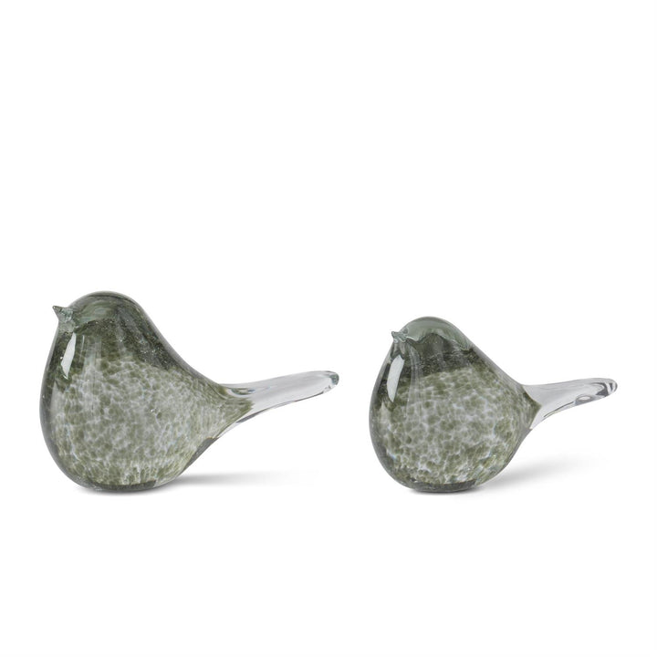 Green Speckle Glass Bird