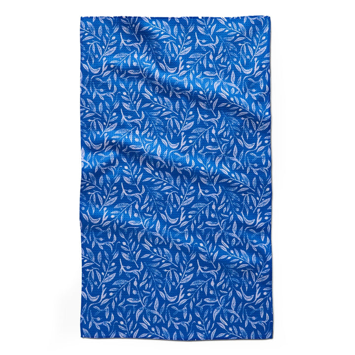Hanukkah Leaves Tea Towel