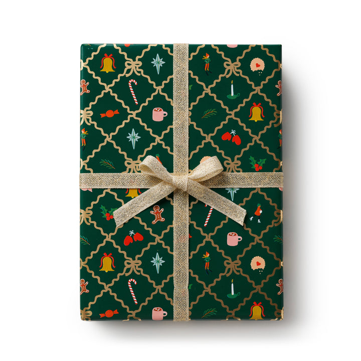 Holiday Argyle Continuous Wrapping Roll