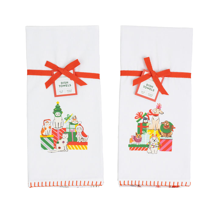 Holiday Pet Dish Towel Set