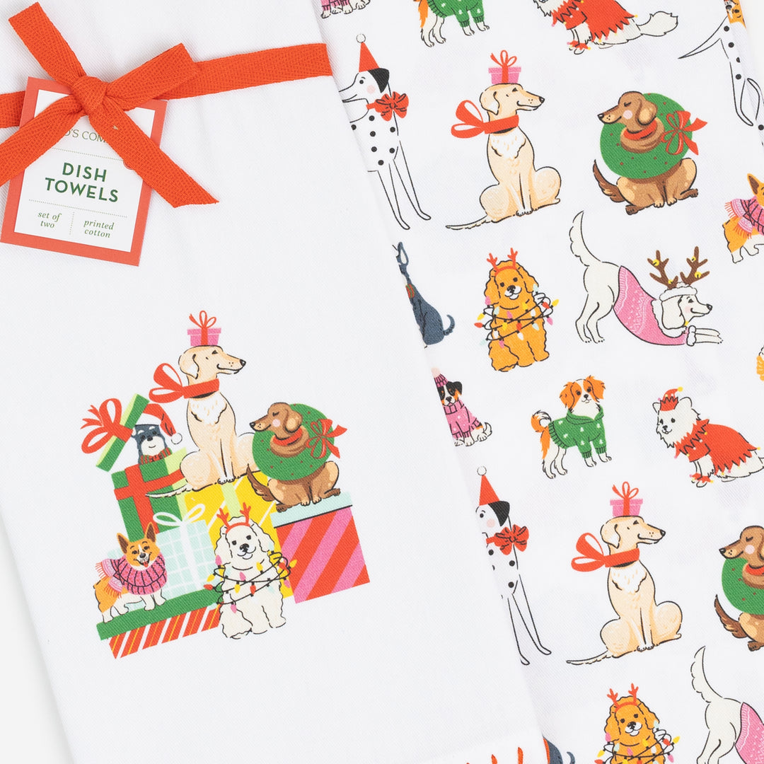 Holiday Pet Dish Towel Set