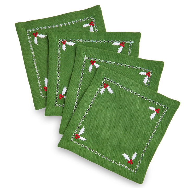 Holly Cotton Cocktail Napkin, Set of 4