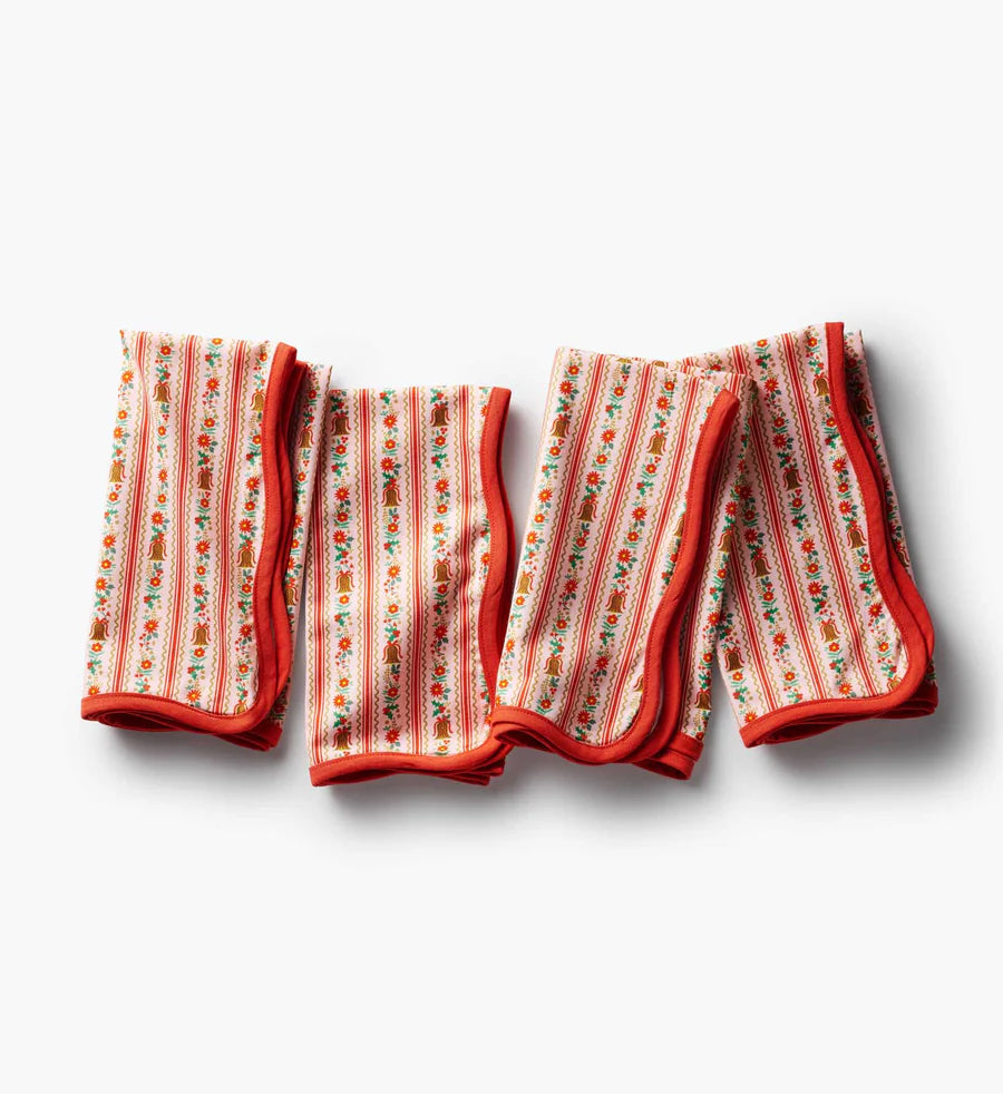 Holly Jolly Cotton Napkins, Set of 4