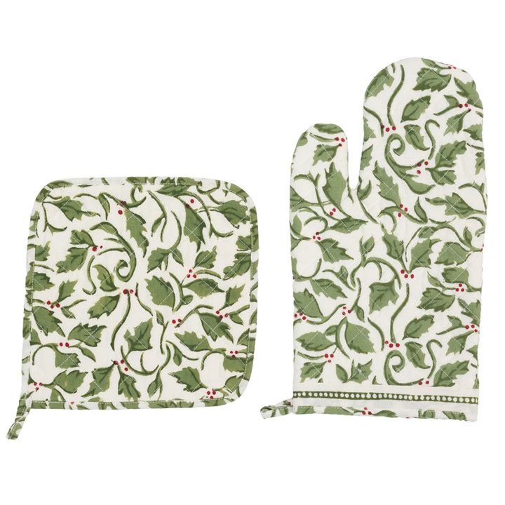 Holly Berry Oven Mitt, Set of 2