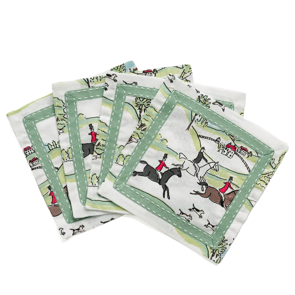 Hunt Scene Cocktail Napkin Set