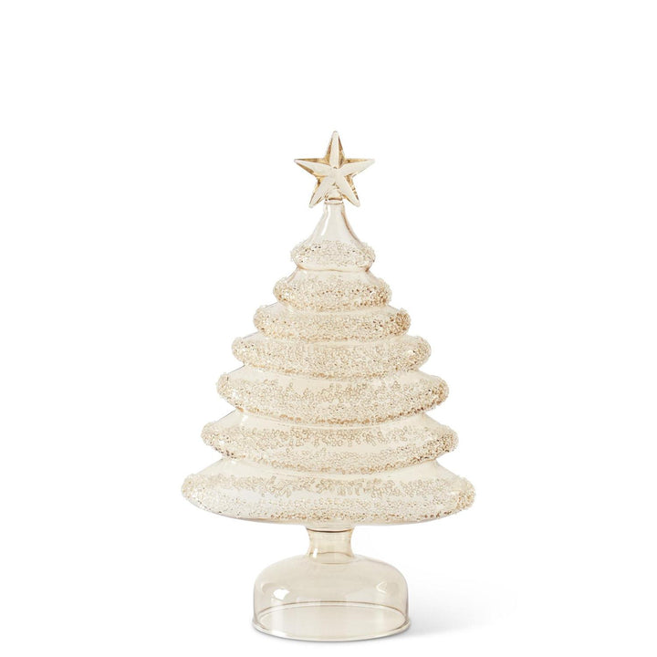 Iced Layered Glass Christmas Tree