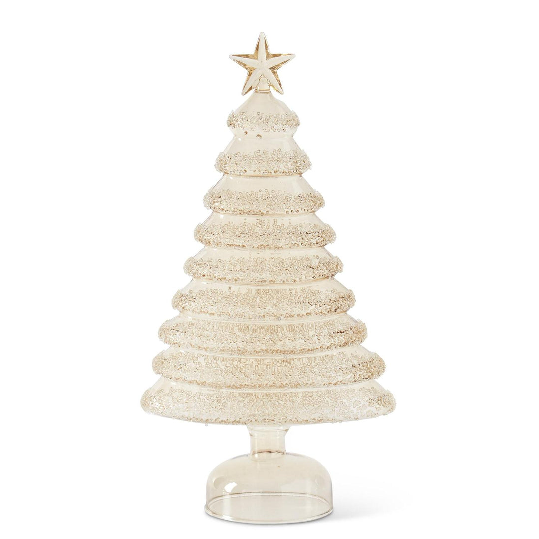 Iced Layered Glass Christmas Tree