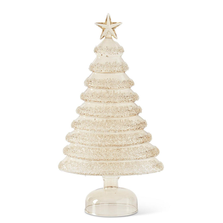 Iced Layered Glass Christmas Tree