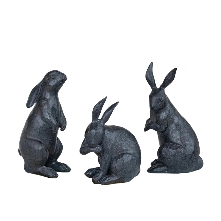 Iron Finish Resin Rabbit
