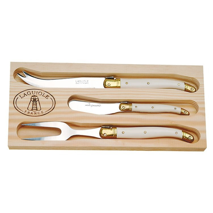 Ivory 3 Piece Cheese Knife Set