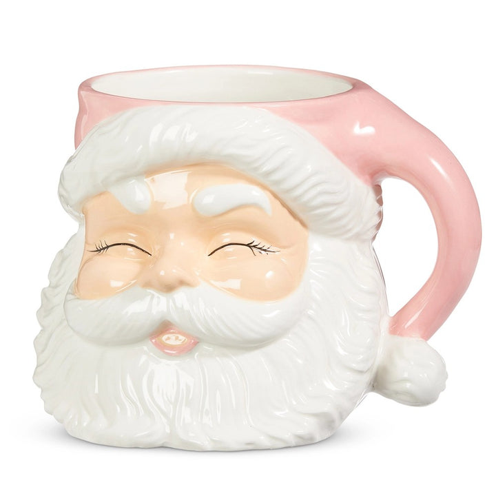 Large Pink Santa Mug