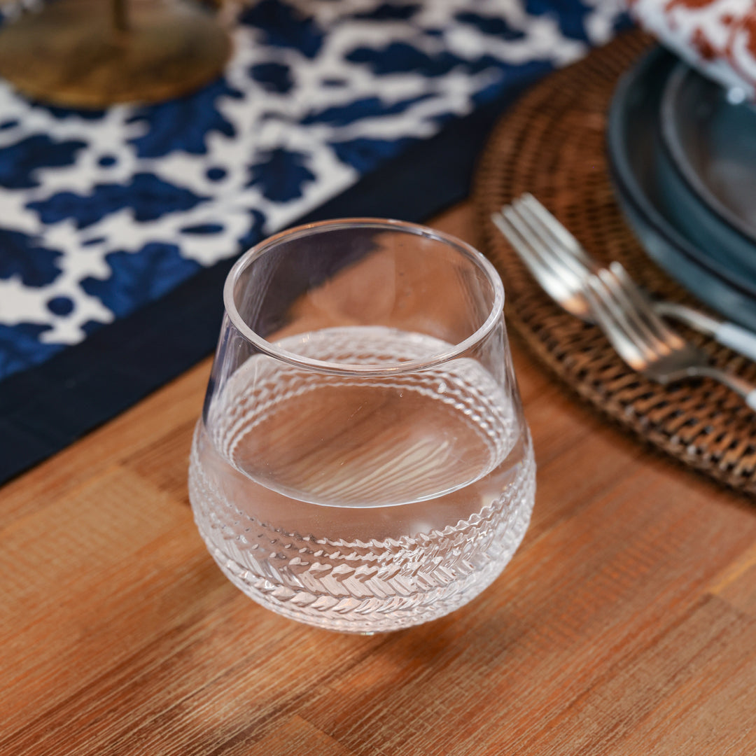 Le Panier Clear Acrylic Stemless Wine Glass