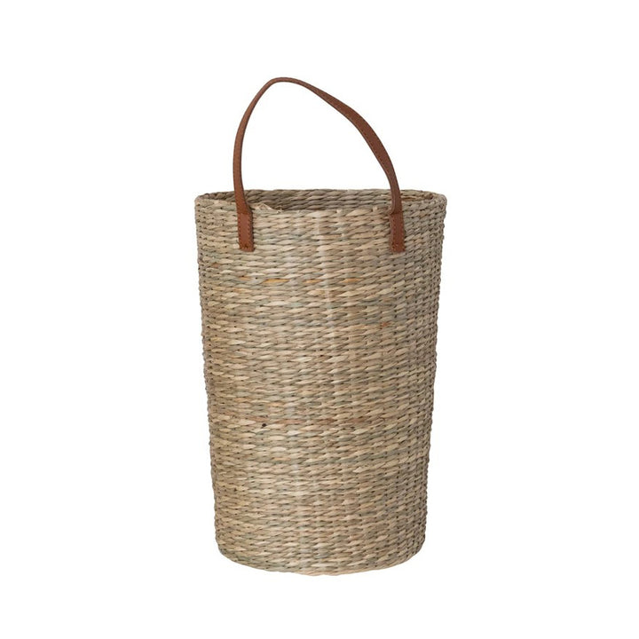 Leather Handle Seagrass Basket
