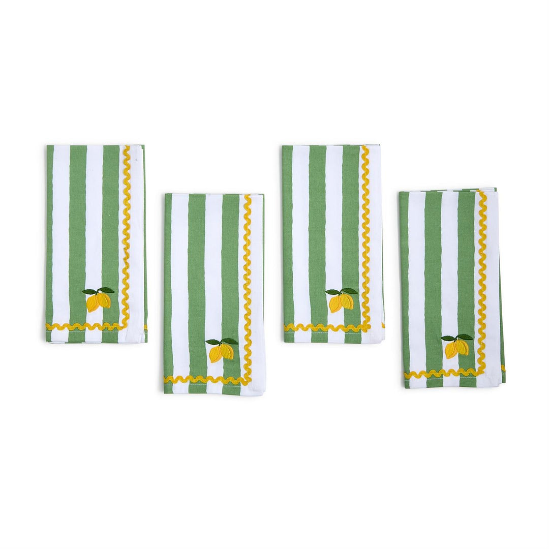 Lemon Stripe Napkin Set