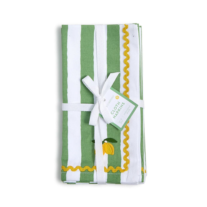 Lemon Stripe Napkin Set