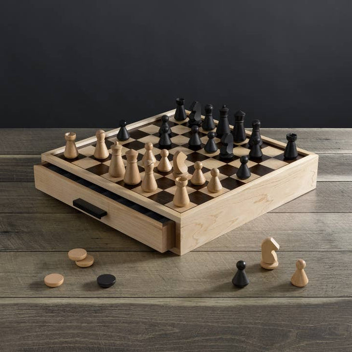 Luxe Maple Chess & Checkers