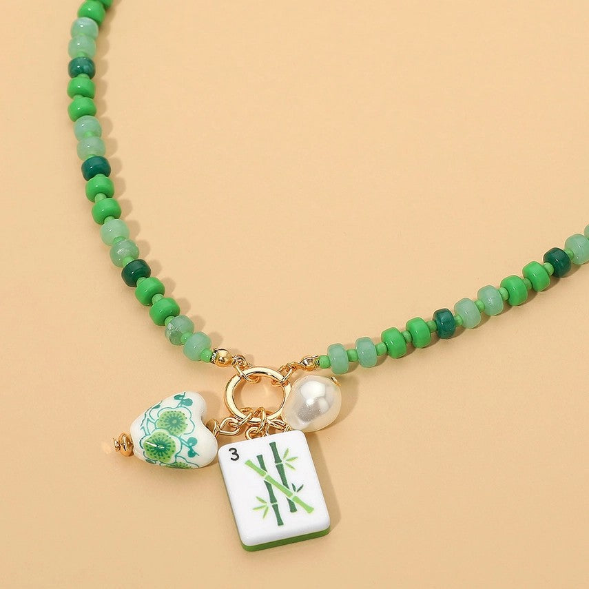 Mahjong Charm Necklace