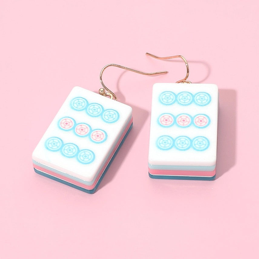 Mahjong Tile Drop Earring